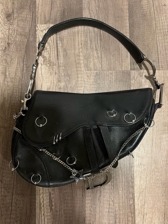 Dior Handbags - Christian Dior Galliano Pierced Saddle Bag